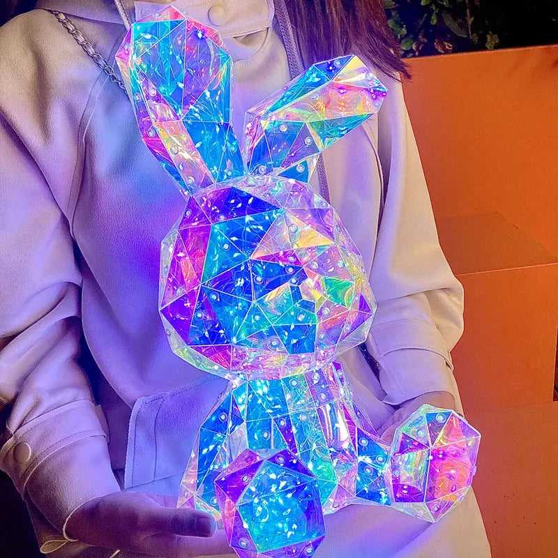 LED Teddy Bear - Eco-Friendly ABS and PET Materials. Energy-Efficient USB-Powered LED for a Soft, Multicolored Glow. Perfect for Valentine's Day Gifting.