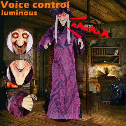 Life-Size Spooky Halloween Haunting Witch Prop