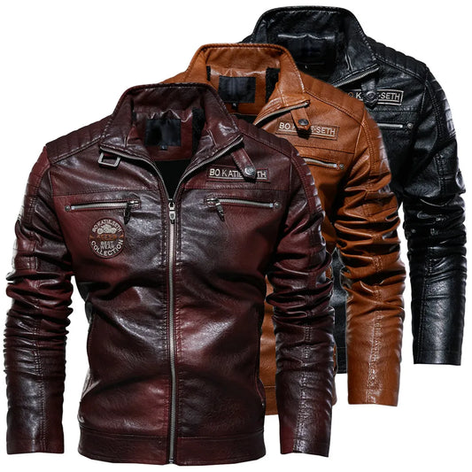 Metro Classic Faux Leather Jacket