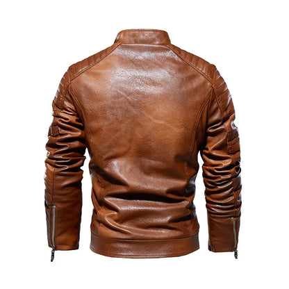 Metro Classic Faux Leather Jacket