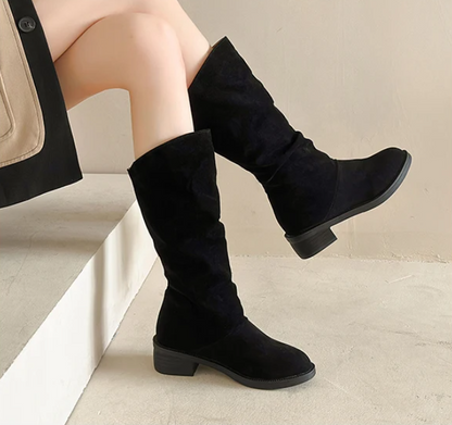 Celena Cow Suede Mid-Calf Boots